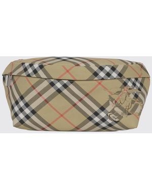Burberry Check Print Nylon Gürteltasche - Grau