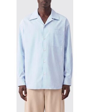Loewe Camisa Casual De Algodón A Rayas - Azul