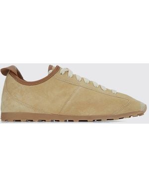 Jacquemus Les Tennis Low-Top Leather And Suede Sneakers With Notched Sole - Natural