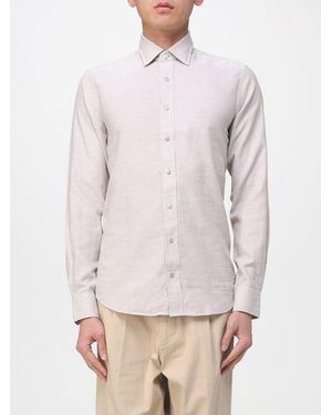 Michael Kors Classic Silk And Linen Shirt - Grey
