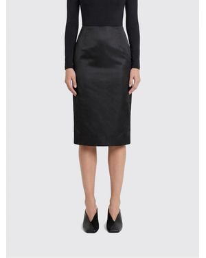 Jil Sander Faille Pencil Skirt - Black