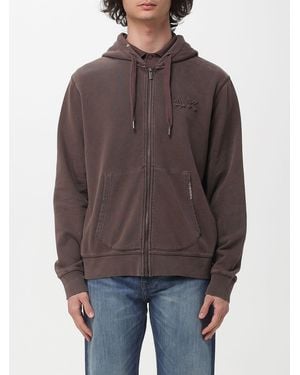 Sun 68 Cotton Zip-Up Hoodie - Brown