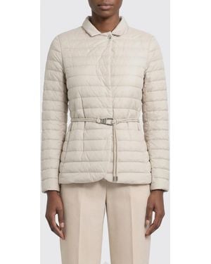 Moorer Lanzada-S3 Padded And Quilted Down Jacket - Natural