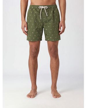 MC2 Saint Barth Graphic Print Swim Shorts With Drawstring Waist - Green