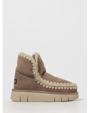 Mou Flache Stiefeletten Damen - Natur