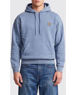 Carhartt Cotton Logo Hoodie - Blue