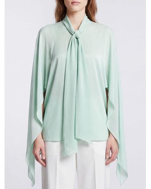 Stella McCartney Pussy-Bow Long-Sleeved Blouse - Green