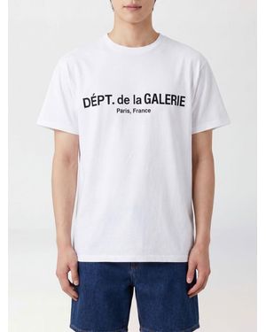 GALLERY DEPT. Logo Print Cotton T-Shirt With Dropped Shoulders - White