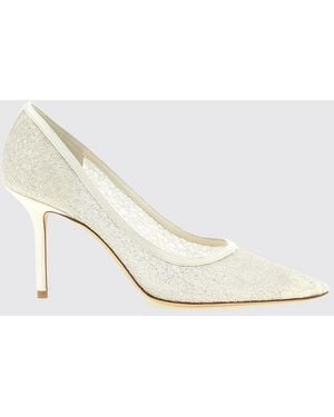 Jimmy Choo Love 85 Brautpumps Aus Glitzerstoff Mit Stickerei - Weiß