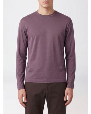 Herno Long-Sleeve Crewneck T-Shirt - Purple