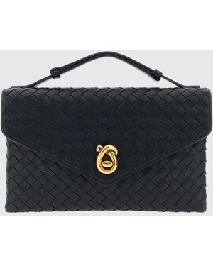 Bottega Veneta Small Knot Lock Intrecciato Leather Top Handle Bag - Blue