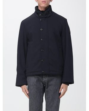 Peuterey Zandv Padded Nylon Windbreaker Jacket With Faux Fur Lining - Blue
