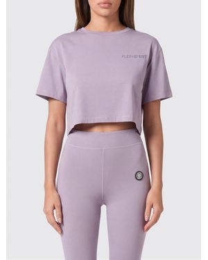 Philipp Plein Crop Cotton T-Shirt - Purple