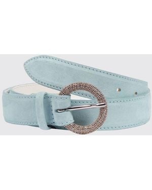Orciani Suede Calfskin Belt - Blue