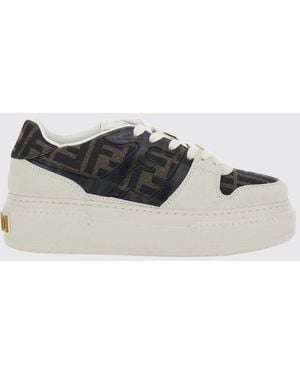 Fendi Baskets À Plateforme Match En Tissu Jacquard À Monogramme Ff - Blanc