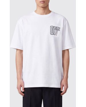 Off-White c/o Virgil Abloh Cotton T-Shirt With Contrasting Logo And Arrow Print - White