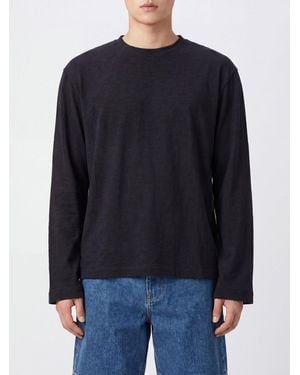Jacquemus Long-Sleeved Paper-Blend T-Shirt With Dropped Shoulders - Blue