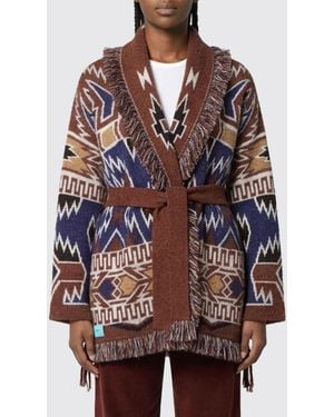 Alanui Cardigan En Maille Jacquard Avec Col Châle Et Finitions Frangées - Multicolore