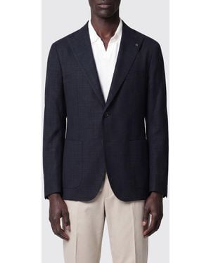 Tagliatore Slim Fit Single-Breasted Blazer - Blue