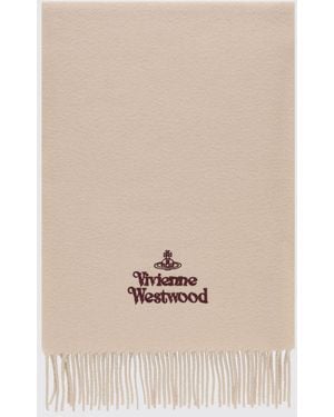 Vivienne Westwood Bufanda De Lana Con Logotipo En Contraste Y Flecos - Neutro