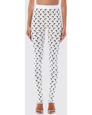 Marine Serre Printed Stretch Technical Fabric Leggings - White
