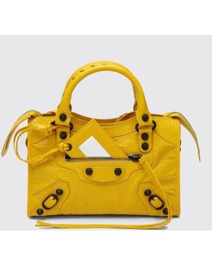 Balenciaga Le City Mini Arena Leather Bag - Yellow
