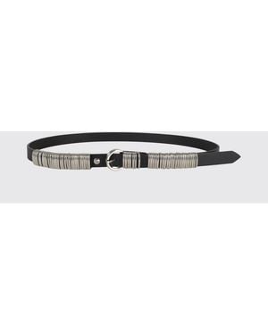 FEDERICA TOSI Ceinture Réglable En Cuir Lisse Avec Boucle - Blanc