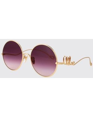 Chloé Chlo&Eacute Gafas De Sol Panthos De Metal - Morado