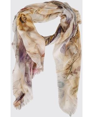 Faliero Sarti Printed Cashmere Blend Scarf - Natural