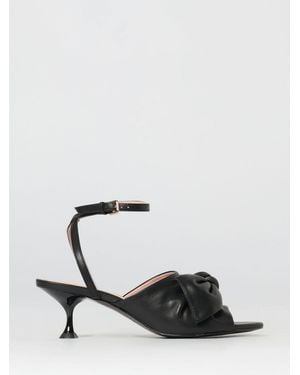 Coccinelle Furoshiki Leather Sandals With Bow - White