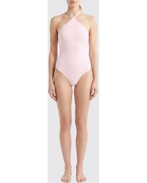 Jacquemus One-Piece Swimsuit With Open Back And Self-Tie Fastenings - White