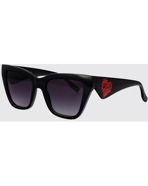 KARL LAGERFELD Oversized Cat Eye Acetate Sunglasses With Contrast Logo - White