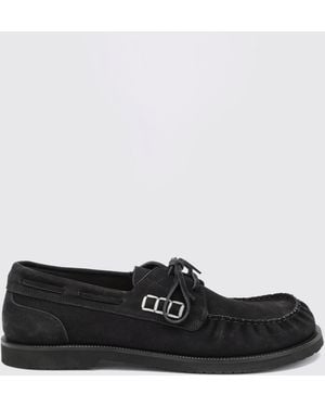 JW Anderson Wildleder-Bootsschuhe Mit Kontrastnähten - Weiß
