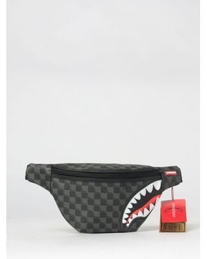 Sprayground Saffiano Coated Cotton Belt Bag With Check Pattern - White