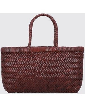Dragon Diffusion Mini Flat Gora Woven Leather Bag - Purple