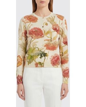 Carolina Herrera Floral Cotton And Silk Cardigan - White