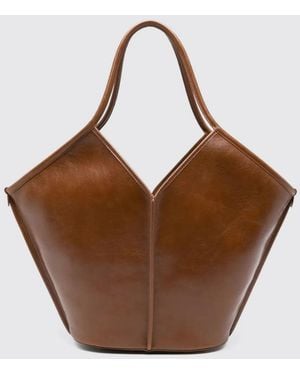 Hereu Calella Distressed Leather Bag - Brown