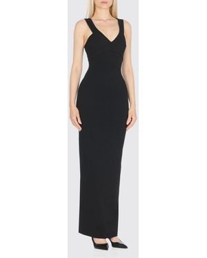 Solace London Long Crêpe Dress - Black