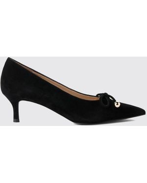 Furla Suede Stiletto Court Shoes With A Medium Heel And Almond Toe - Black
