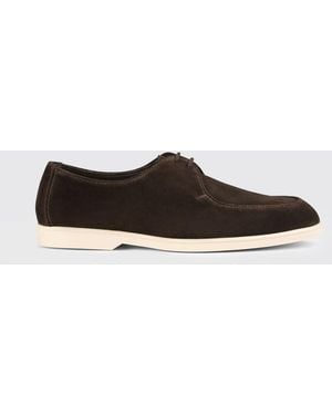 Doucal's Suede Derby - White