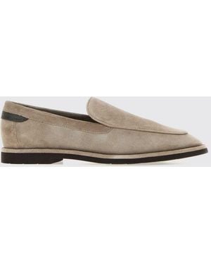 Brunello Cucinelli Wildleder-Loafer Mit Monili-Stickerei - Weiß