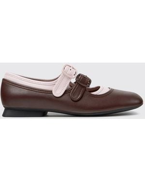 Camper Zweifarbige Casi Myra Mary-Jane-Ballerinas Von Mit Doppelriemen - Braun