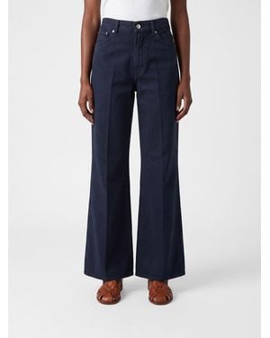 Dondup Jeans De Pierna Ancha De Denim Elástico - Azul