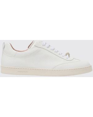Fabiana Filippi Tumbled Leather Low-Top Trainers With Ornament - White