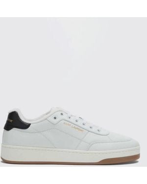 Saint Laurent Sl/61 Bicolor Low-Top Sneakers - White