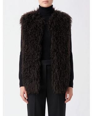 Michael Kors Sleeveless Faux Fur Gilet - Black