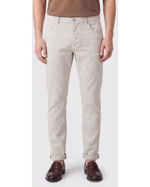 Brunello Cucinelli Jeans Slim Fit De Denim Elástico - Neutro