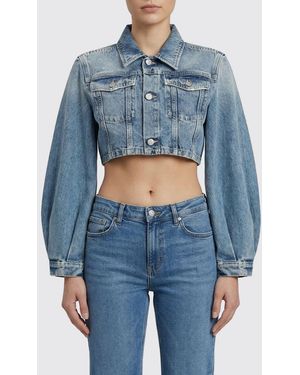 CYCLE Crop Denim Jacket - Blue
