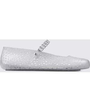 Jimmy Choo The Jelly Mary Jane Flats - White