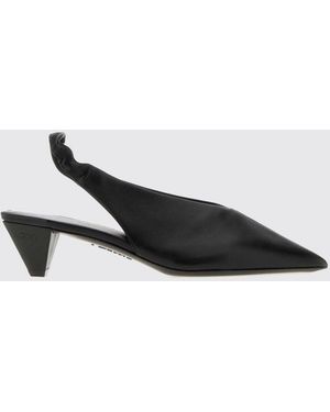 Loewe Origami Cubic Slingback-Pumps Aus Lammleder Mit Niedrigem Kegelabsatz - Schwarz